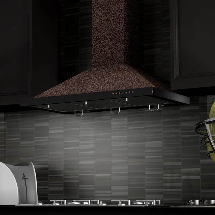 Satin ZLINE 30 in. Designer Series Satin Stainless Steel Convertible Vent Wall Mount Range Hood