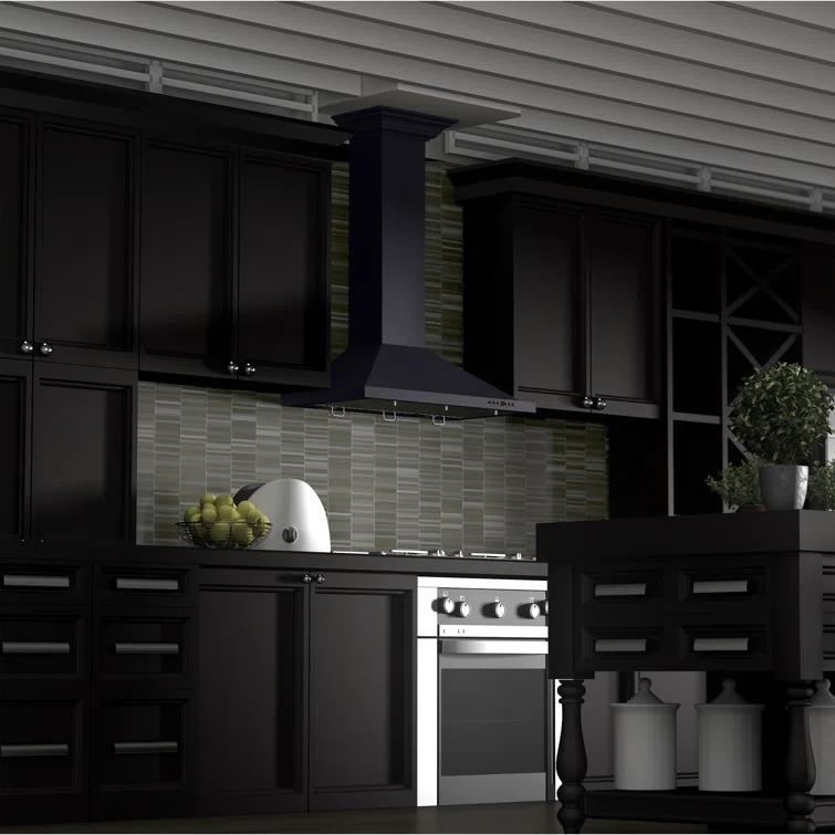 Satin ZLINE 30 in. Designer Series Satin Stainless Steel Convertible Vent Wall Mount Range Hood