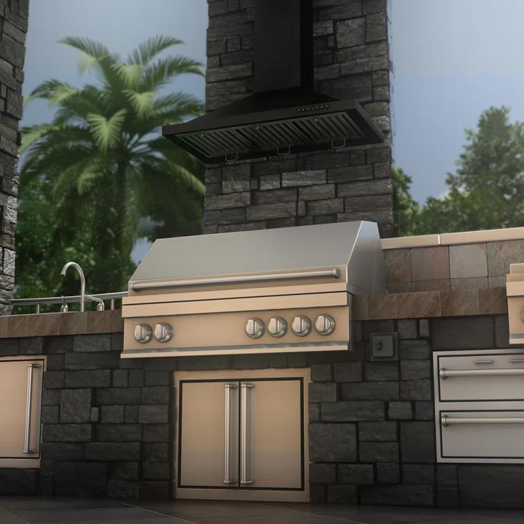 Satin ZLINE 30 in. Designer Series Satin Stainless Steel Convertible Vent Wall Mount Range Hood