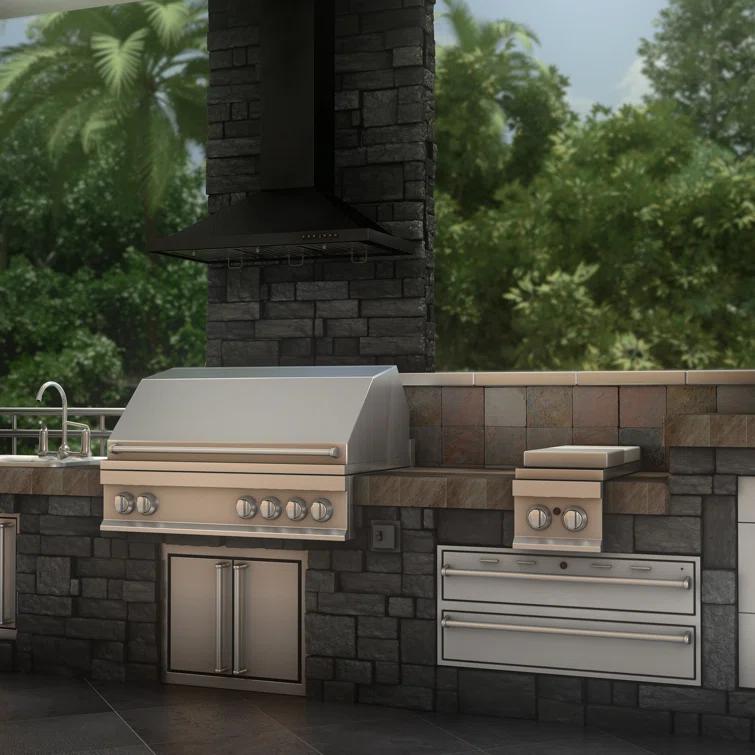Satin ZLINE 30 in. Designer Series Satin Stainless Steel Convertible Vent Wall Mount Range Hood