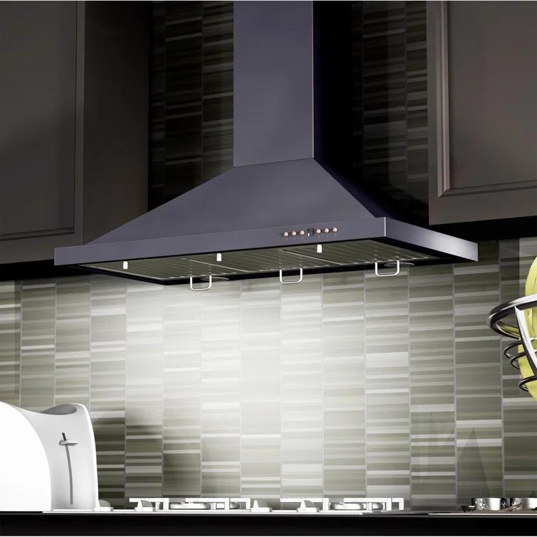 Satin ZLINE 30 in. Designer Series Satin Stainless Steel Convertible Vent Wall Mount Range Hood