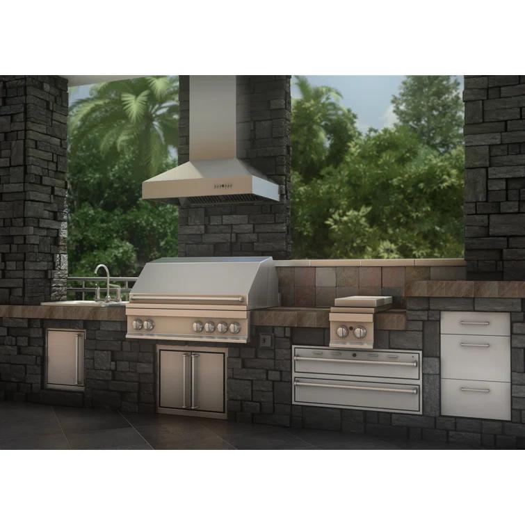 ZLINE 42 in. Professional Ducted Wall Mount Range Hood in Stainless Steel (697-42)