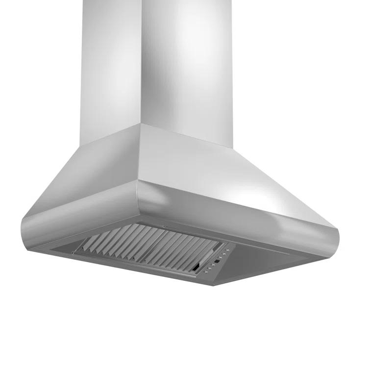 ZLINE ZLINE 36 in. Designer Series Satin Stainless Steel Convertible Vent Wall Mount Range Hood 8KBS-36