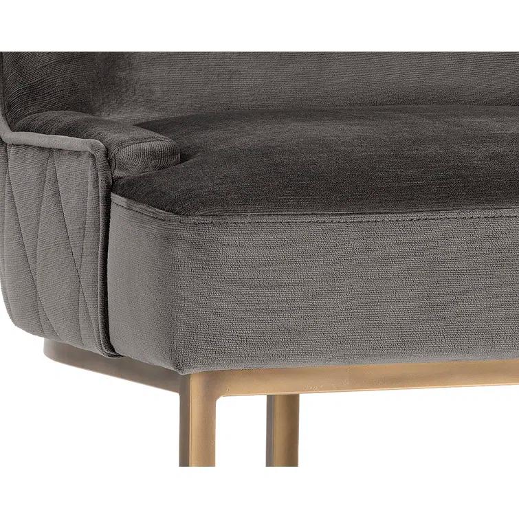 Piccolo Pebble Upholstered Faux Leather Dining Chair with Steel Legs