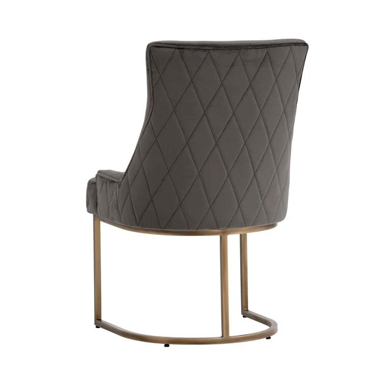 Piccolo Pebble Upholstered Faux Leather Dining Chair with Steel Legs