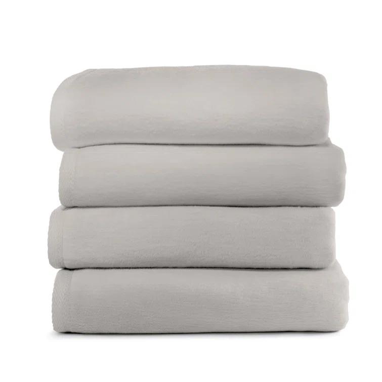 Linen Twin/Twin XL Cotton Blanket with Textured Binding