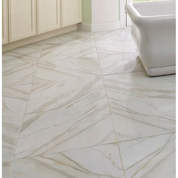 Calacatta White 24" x 24" Porcelain Field Tile