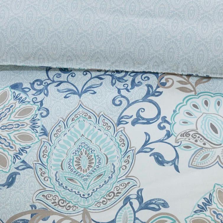 Madison Park Isla 3 Piece Reversible Cotton Floral Duvet Set