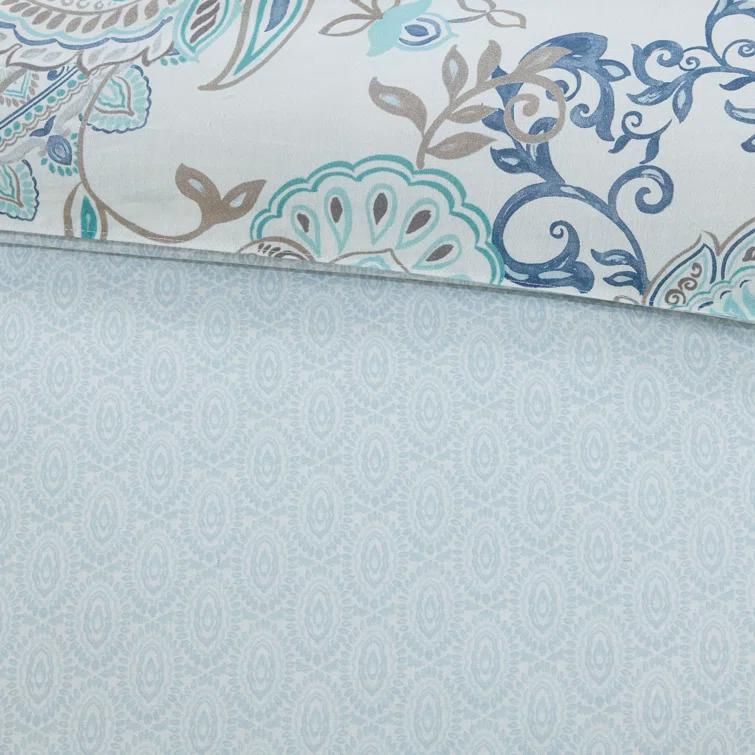 Madison Park Isla 3 Piece Reversible Cotton Floral Duvet Set