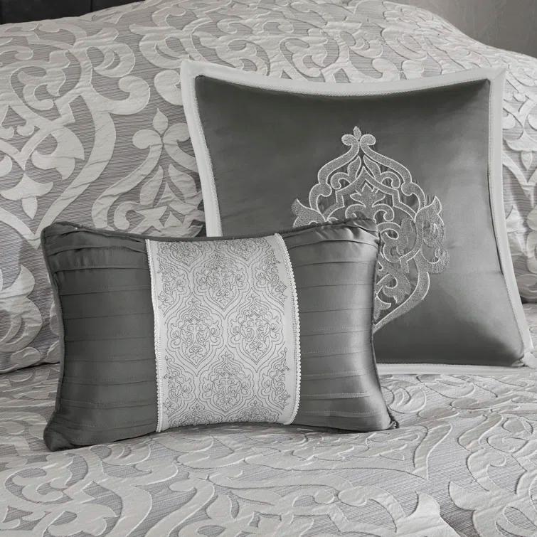 Madison Park Odette Jacquard 8 Piece Comforter Set