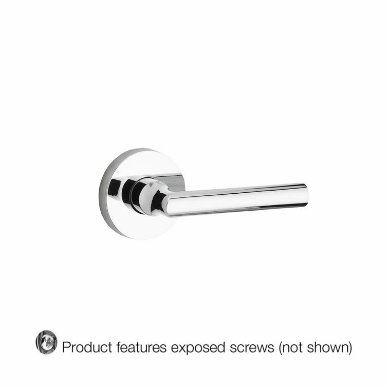 Tube Single Dummy Door Lever with Contemporary Round Rosette