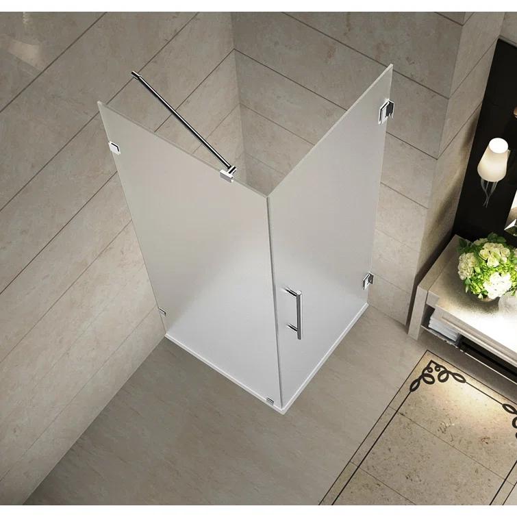 Aquadica 38" x 72" Square Hinged Shower Enclosure