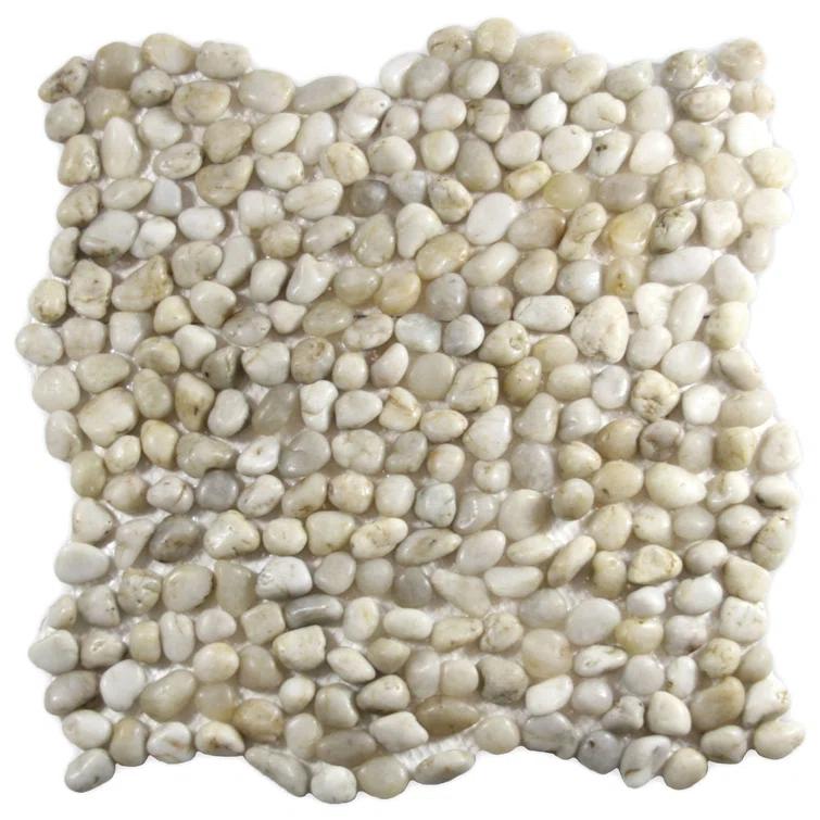 Aras Beige Random Sized Natural Stone Mosaic Tile – 12" x 12" Mesh Backed Waterproof - 1 sq. ft.