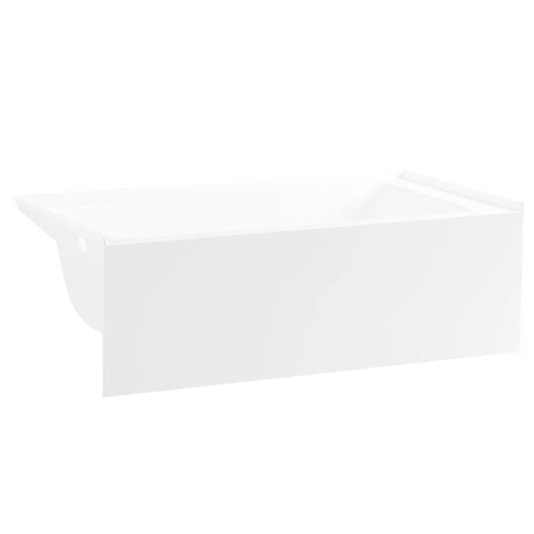 Kingston Brass Aqua Eden 66-Inch Acrylic Rectangular 3-Wall Alcove Tub