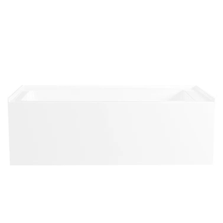 Kingston Brass Aqua Eden 66-Inch Acrylic Rectangular 3-Wall Alcove Tub