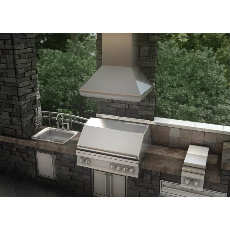 ZLINE ZLINE 36 in. Designer Series Satin Stainless Steel Convertible Vent Wall Mount Range Hood 8KBS-36