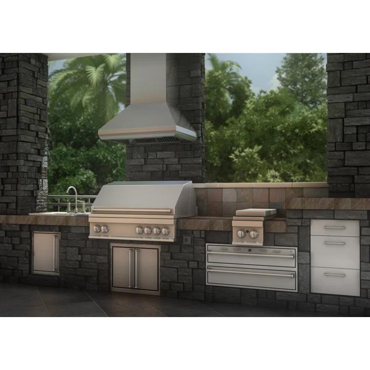 ZLINE ZLINE 36 in. Designer Series Satin Stainless Steel Convertible Vent Wall Mount Range Hood 8KBS-36