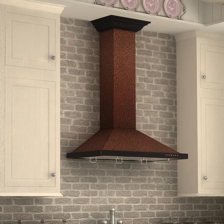 Satin ZLINE 30 in. Designer Series Satin Stainless Steel Convertible Vent Wall Mount Range Hood