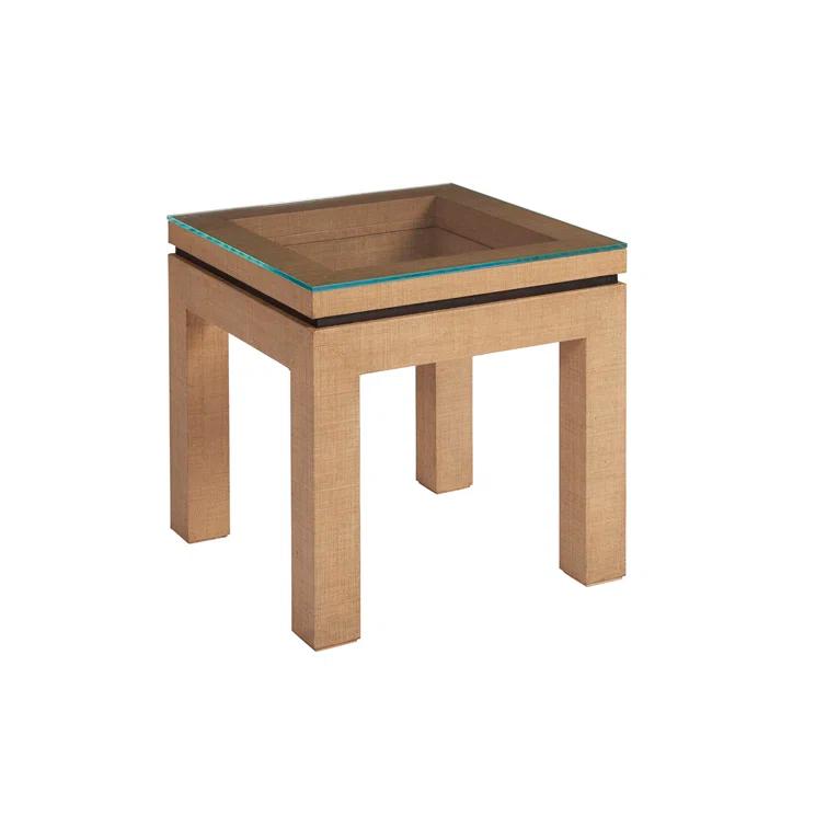 Newport Glass Top End Table
