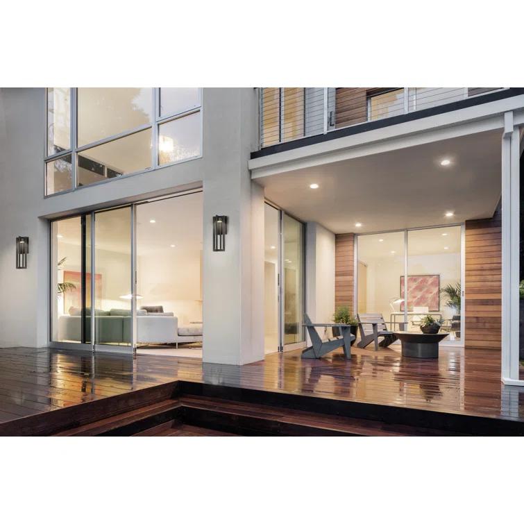 WAC Lighting Chamber 16" 1-Light Aluminum Indoor/Outdoor Wall Light in Bronze