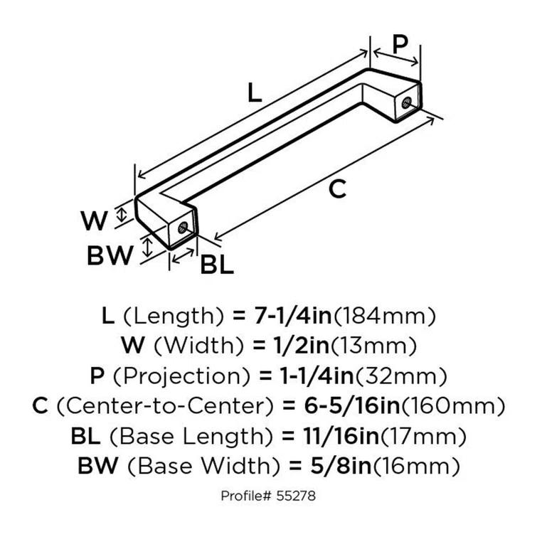 Blackrock 6.3125" Center to Center Bar Pull