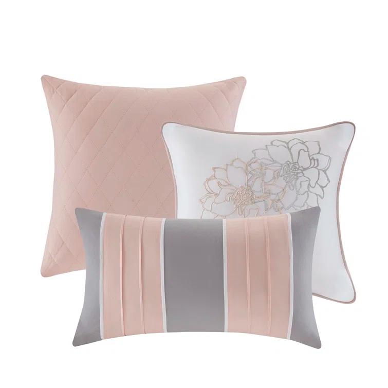 Madison Park Lola 7 Piece Floral Cotton Comforter Set