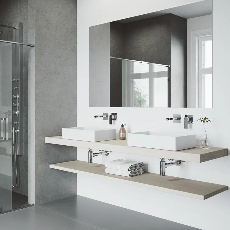 Atticus 5" H Single Handle WaterSense Wall Mount Bathroom Faucet