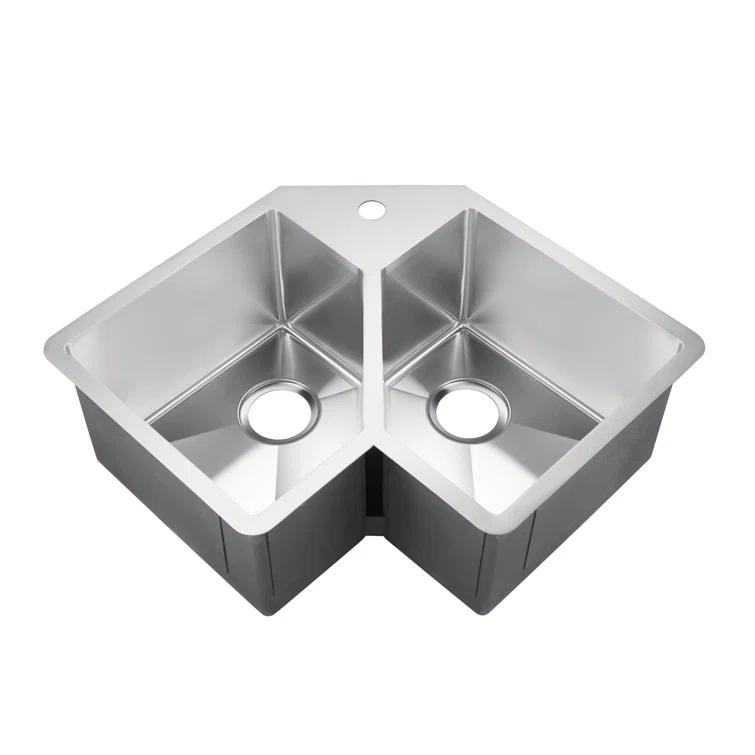Barclay KSSDB2540-SS Montague 32.75'' L Undermount Double Bowl Stainless Steel Kitchen Sink