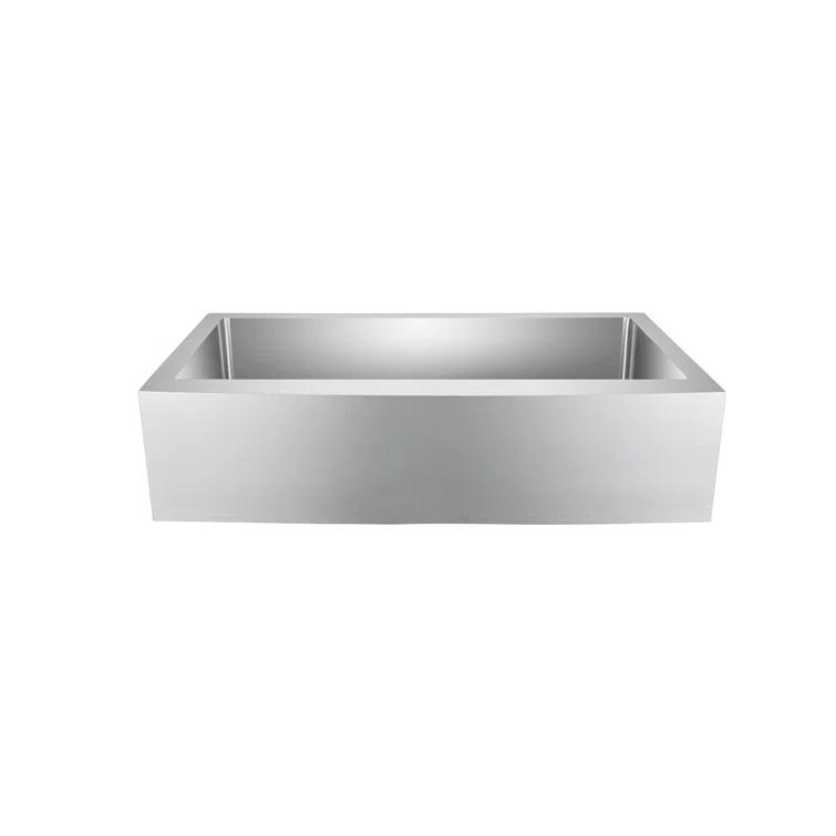 Amanda 36'' L Farmhouse / Apron Single Bowl Stainless Steel Kitchen Sink