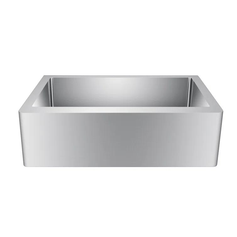 Adelphia 33'' L Farmhouse / Apron Single Bowl Stainless Steel Kitchen Sink