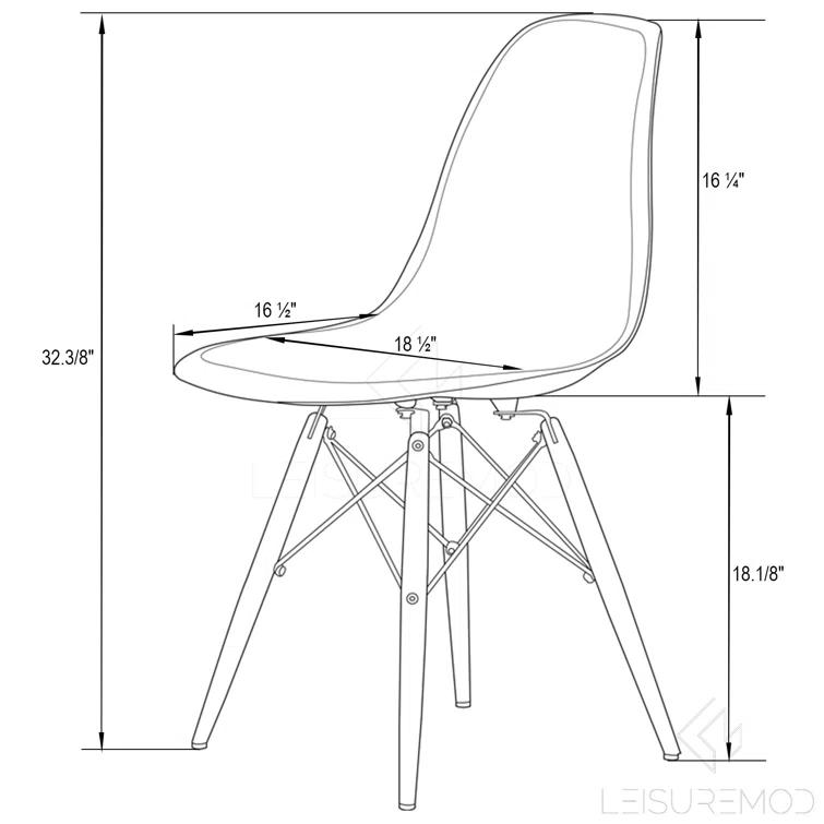 George Oliver Karen Modern Dining Side Chair with Acrylic Base (Set of 2)