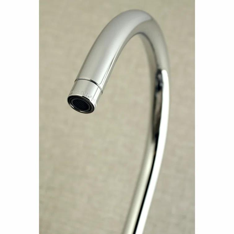 Kingston Brass Concord Double-Handle 2-Hole Wall-Mount Bridge Kitchen Faucet