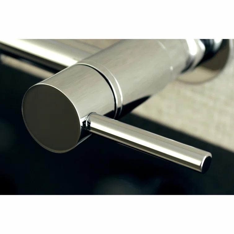 Kingston Brass Concord Double-Handle 2-Hole Wall-Mount Bridge Kitchen Faucet