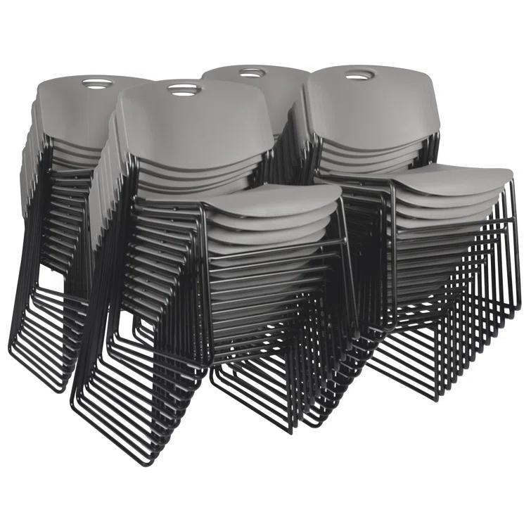 Regency Zeng Ultra Compact Metal Frame Armless Stackable Chair (Set of 50)