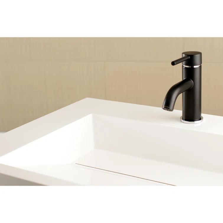 Kingston Brass Concord Single-Handle 1-Hole Deck Mount Bathroom Faucet with Push Pop-Up