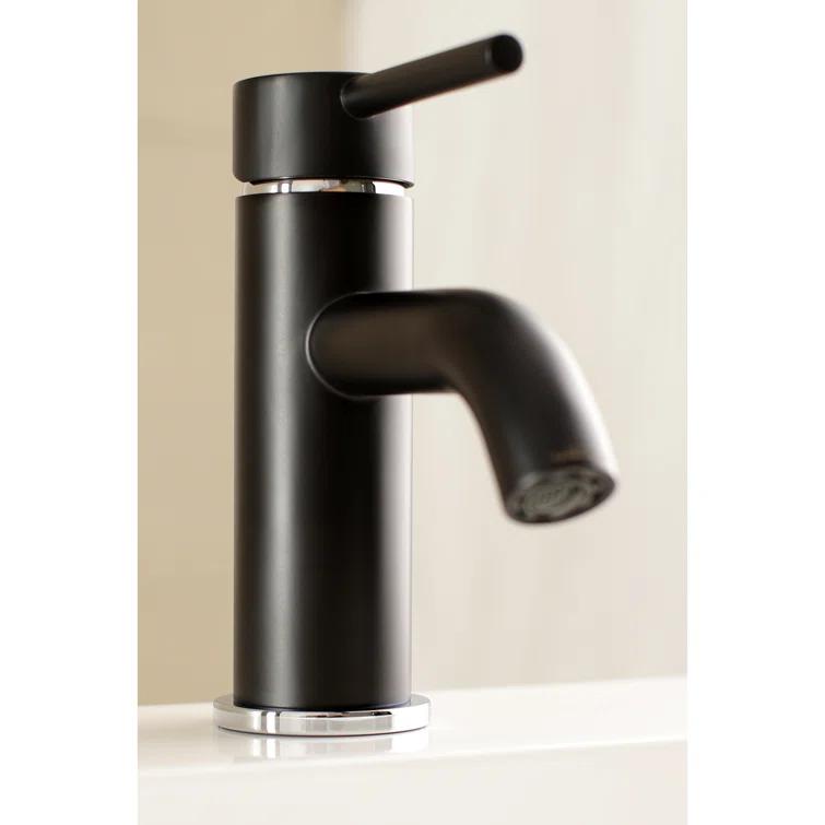 Kingston Brass Concord Single-Handle 1-Hole Deck Mount Bathroom Faucet with Push Pop-Up