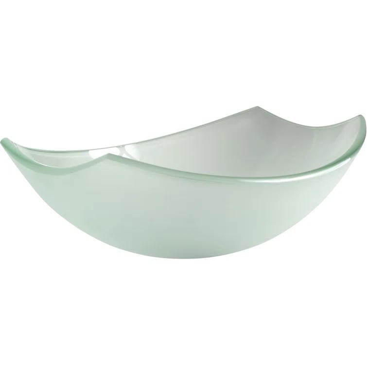 ANZZI Pendant 14.6'' Clear Tempered Glass Specialty Bathroom Sink