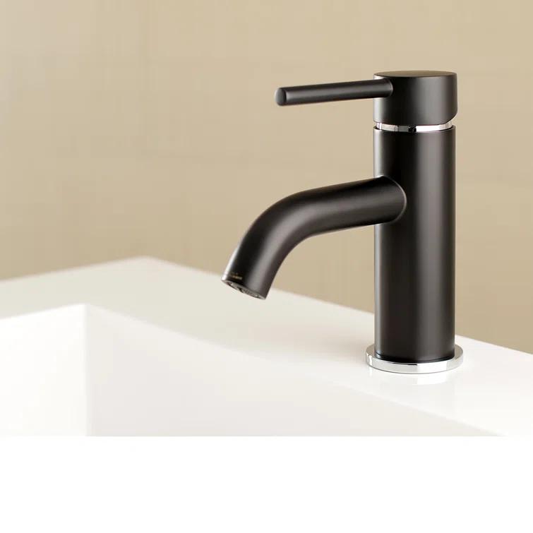 Kingston Brass Concord Single-Handle 1-Hole Deck Mount Bathroom Faucet with Push Pop-Up
