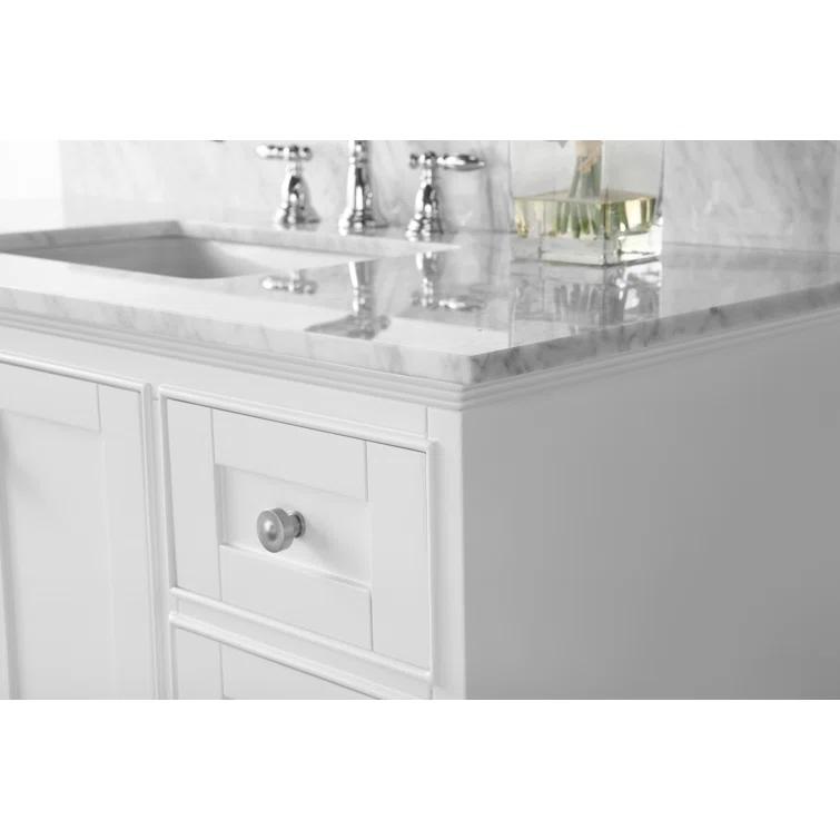 Ancerre Designs Audrey 48" Wood Bathroom Vanity Set with 2 Doors in White