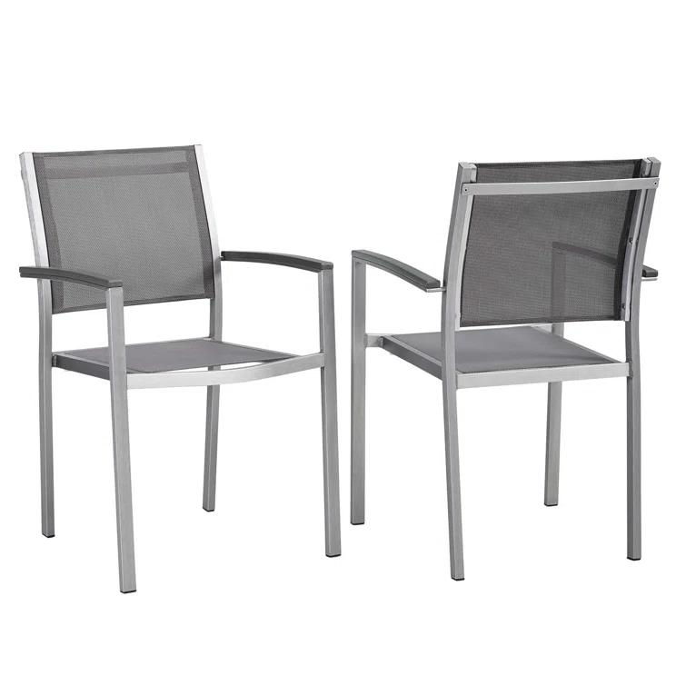 Modway Shore Dining Chair Outdoor Patio Aluminum (Set of 2)