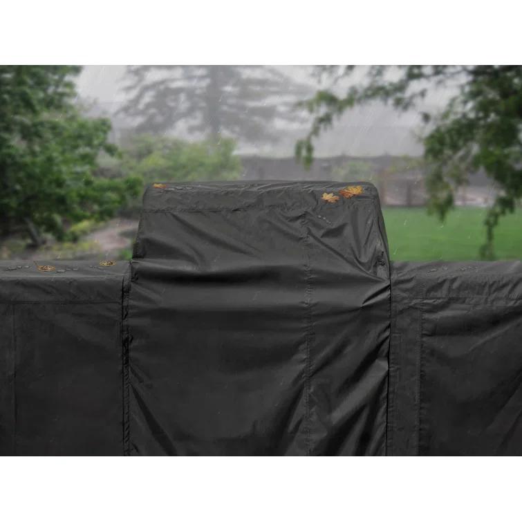 Outdoor Kitchen Cabinets 97" W x 24" D Stainless Steel 5-Piece Set with Covers