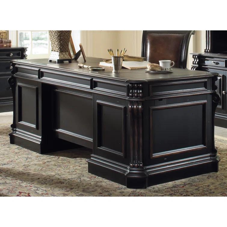 Hooker Furniture Telluride 76'' Executive Desk withWood Panels