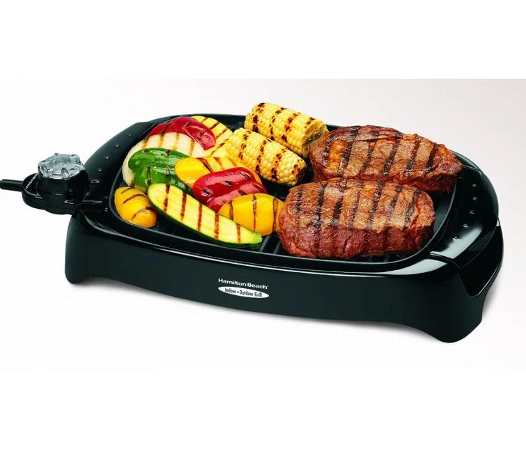 Hamilton Beach Hamilton Beach® 8 Serving Indoor & Outdoor Smokeless Grill Adjustable Temperature Control Black