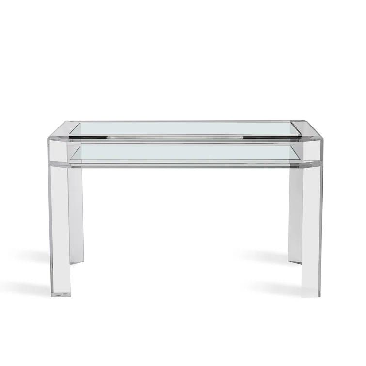 Interlude Surrey Glass Top Writing Desk
