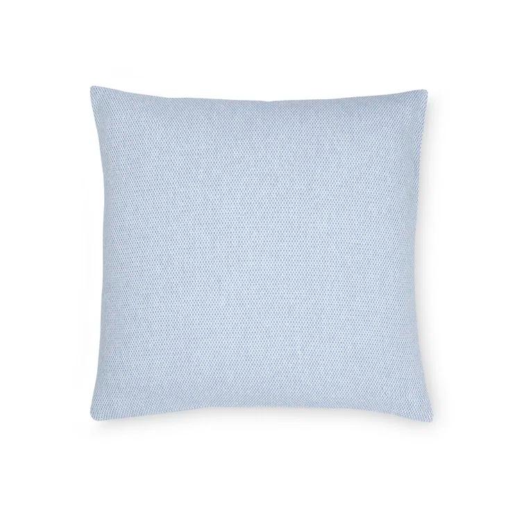 Ocean Blue Cotton Feather Square Throw Pillow
