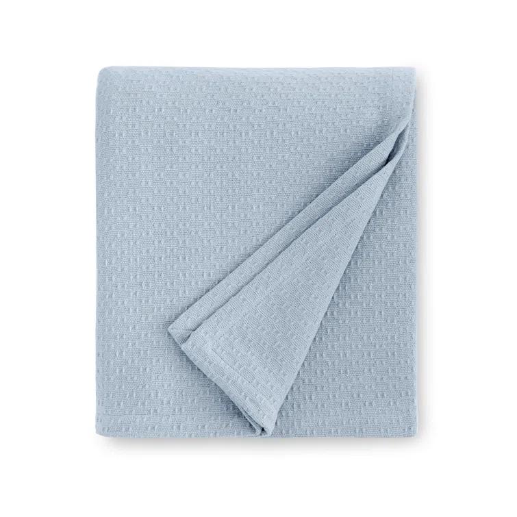 Portuguese Breeze Full-Size Solid Cotton Blanket