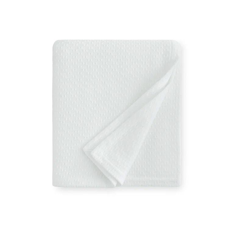 Corino Marine-Inspired White Cotton Full/Queen Blanket