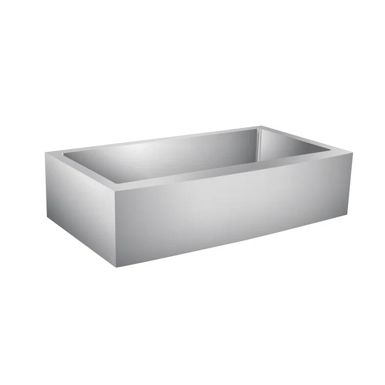 Amanda 36'' L Farmhouse / Apron Single Bowl Stainless Steel Kitchen Sink