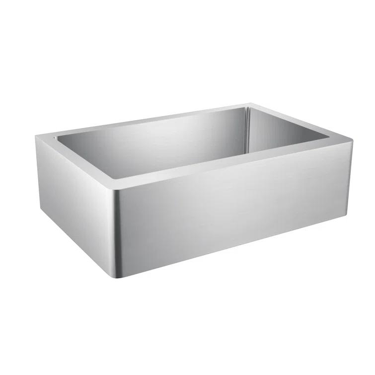 Adelphia 33'' L Farmhouse / Apron Single Bowl Stainless Steel Kitchen Sink