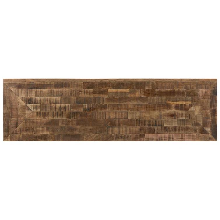 Transitional 64" Brown Entertainment Console with Cabinet